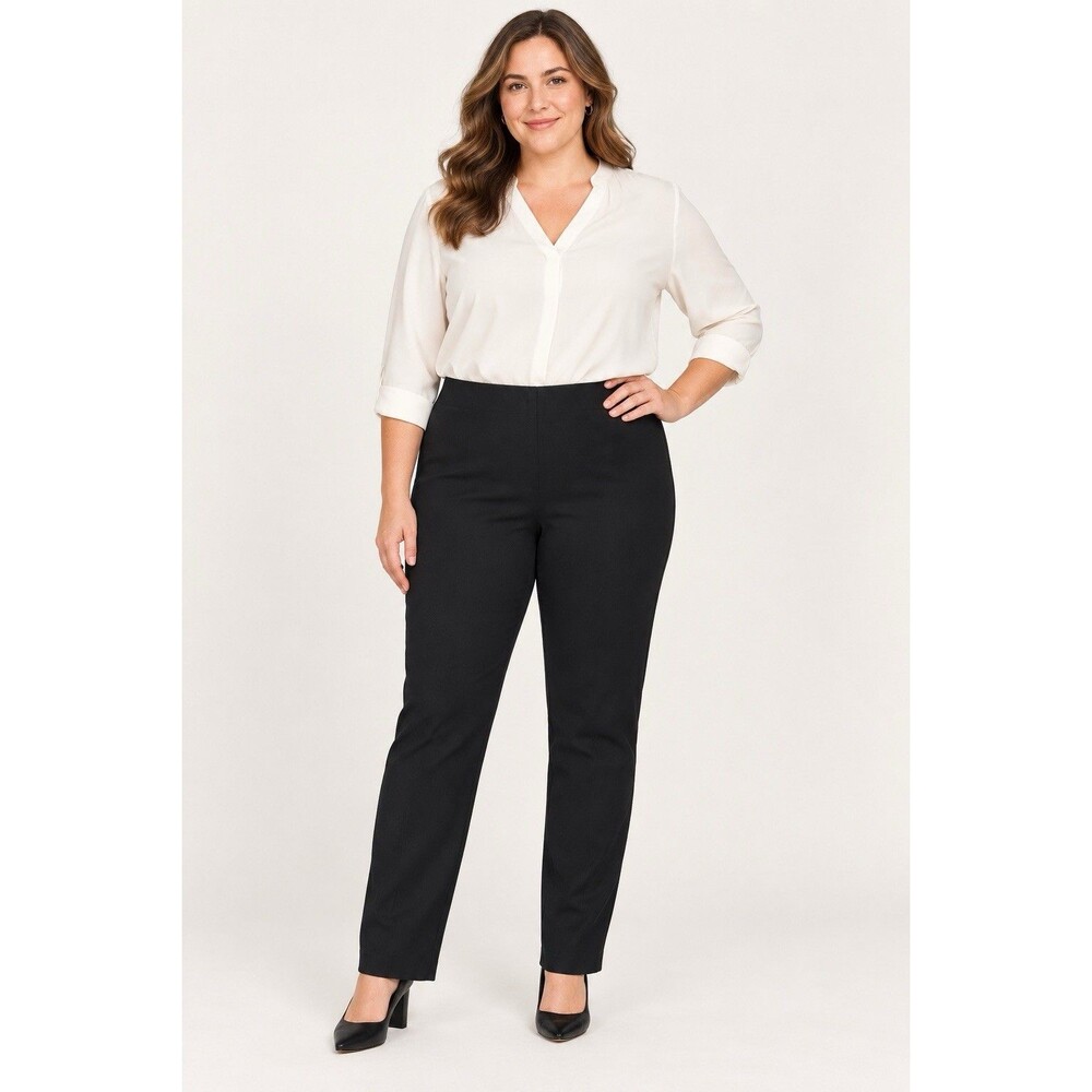 Lauren Ralph Lauren Women’s Black Side Zip Slim Straight Pants Size 14 NWT $70